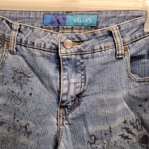 Delia's before Dolls Kill/  Tattoo Doodle Jeans/ SZ 11